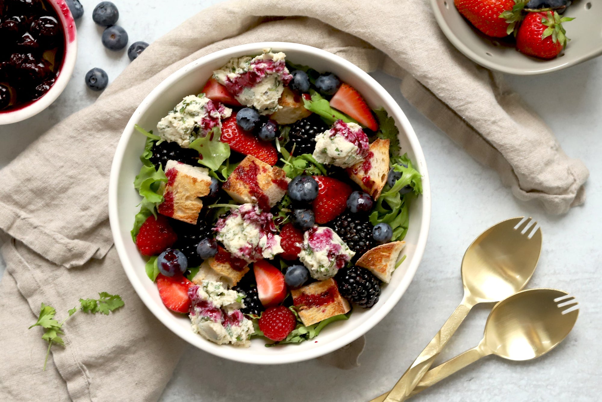 Mixed Berry Arugula Salad