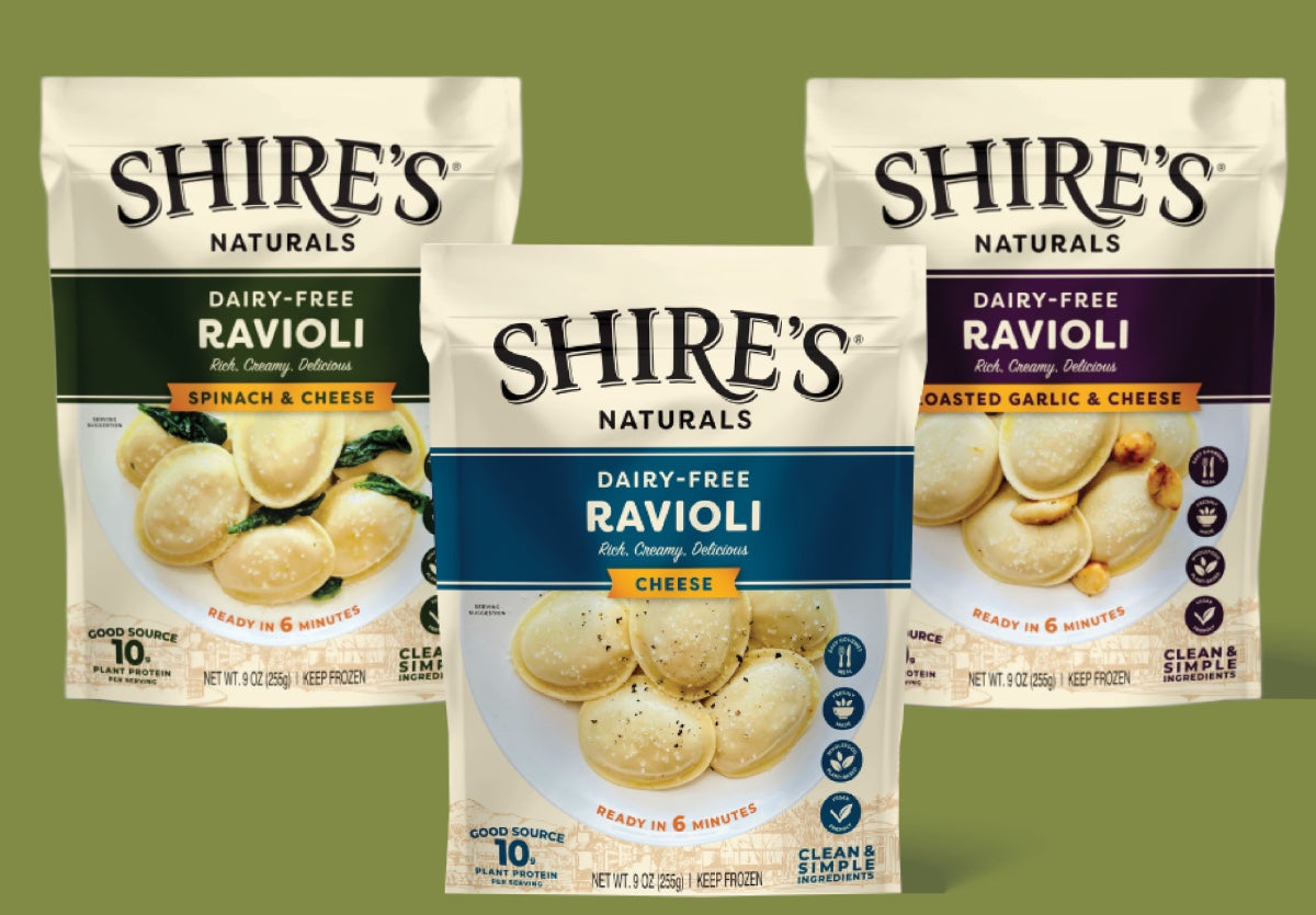 Shire’s Offers Protein-Packed Dairy-Free Cheese Raviolis